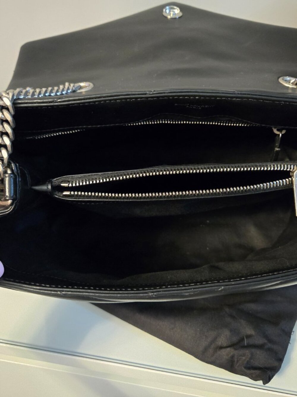 Authentic Yves Saint Laurent Medium Matelasse Leather Loulou Shoulder Bag - Picture 10 of 10